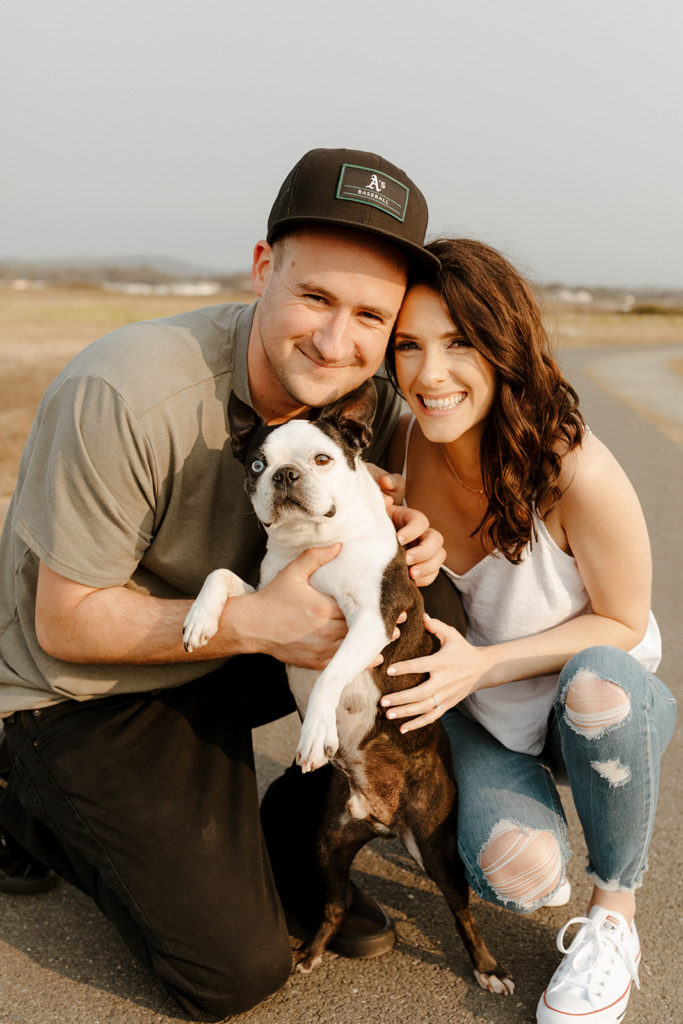 Fort Bragg-Mendocino-Northern CA-Nor Cal-engagement photos-coastal cliffs-what to wear for engagement photos-engagement photos with dog-field engagement photos