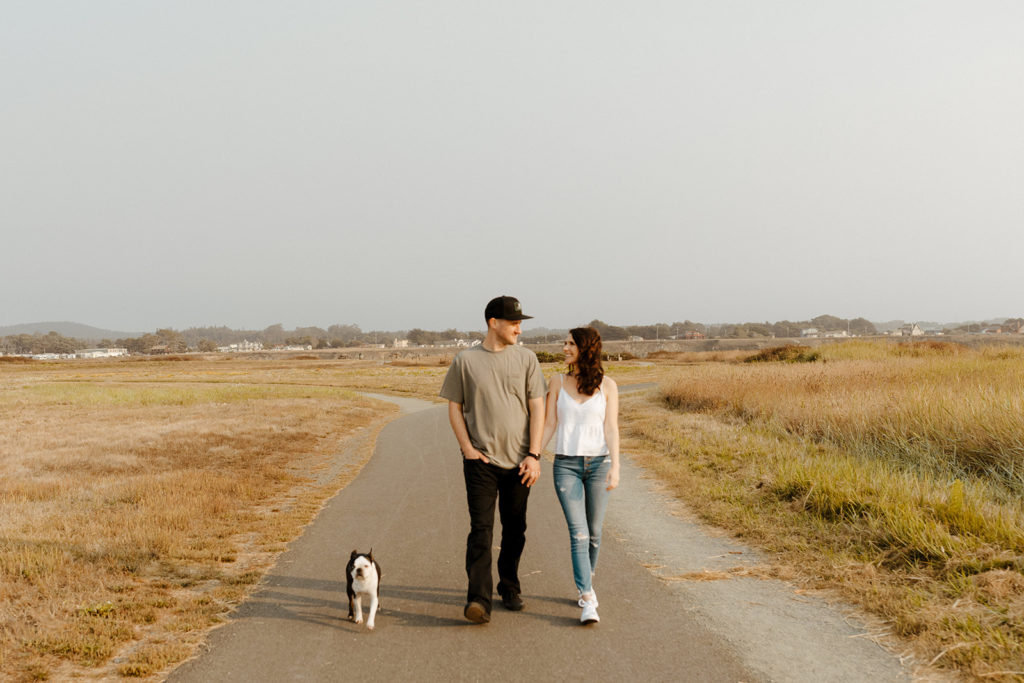 Fort Bragg-Mendocino-Northern CA-Nor Cal-engagement photos-coastal cliffs-what to wear for engagement photos-engagement photos with dog-field engagement photos