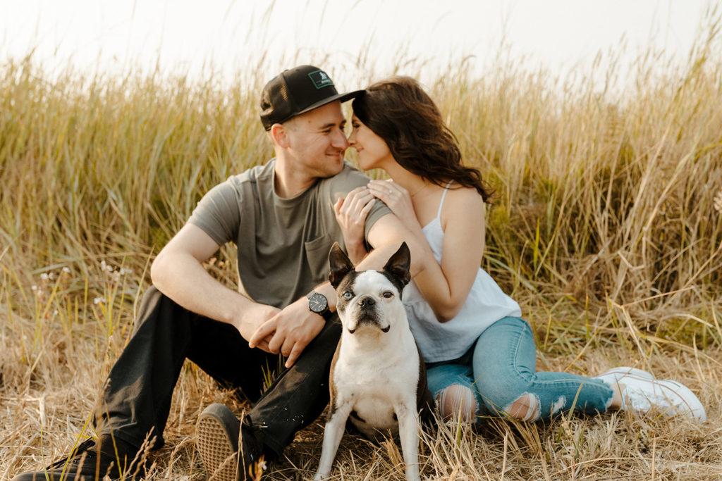 Fort Bragg-Mendocino-Northern CA-Nor Cal-engagement photos-coastal cliffs-what to wear for engagement photos-engagement photos with dog-field engagement photos