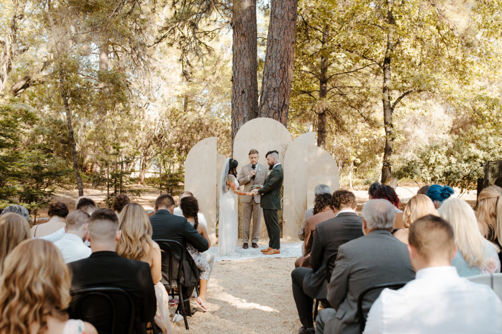 Rachel Christopherson Photography-Backyard Wedding-Unique Wedding Arch-Boho Wedding-Boho Bride-Edgy Wedding-Tattooed Bride-Tattooed Groom-Ceremony Seating-Lake Tahoe Wedding-Northern California Wedding-Nor Cal Wedding-Sacramento-Lake Tahoe-Monterey-Carmel-Santa Cruz-Big Sur-Yosemite-Mendocino-Wedding and Elopement Photographer
