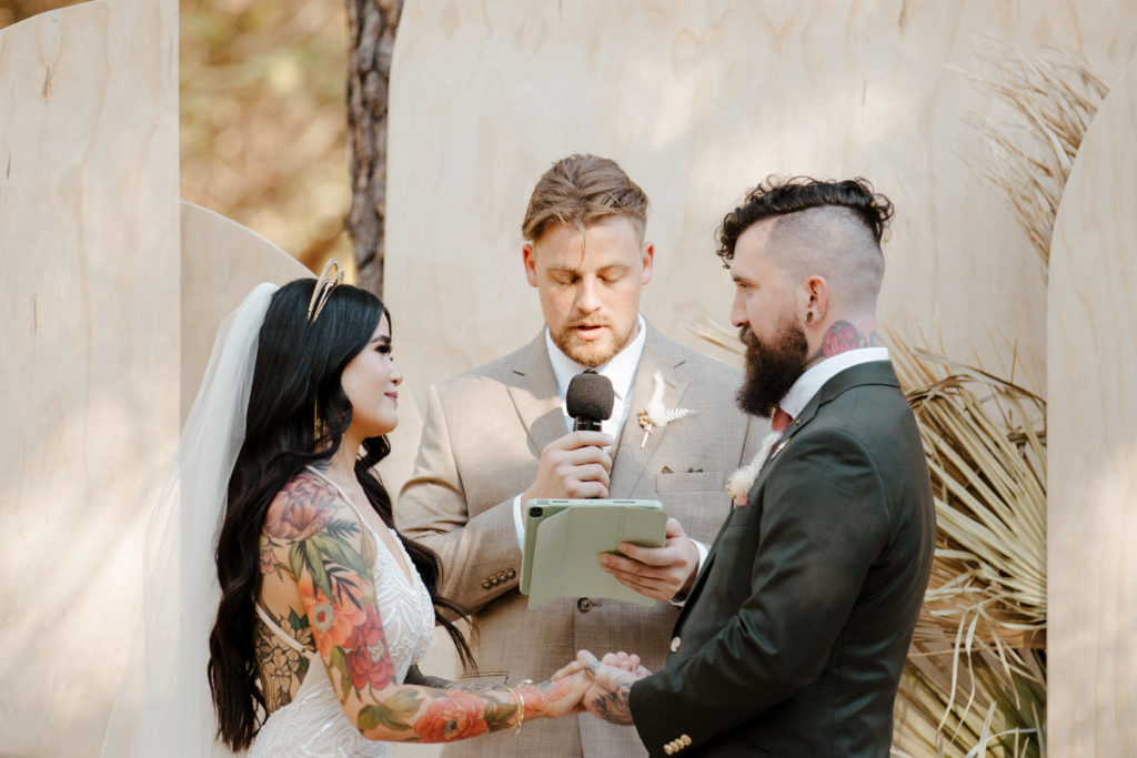 Rachel Christopherson Photography-Backyard Wedding-Unique Wedding Arch-Boho Wedding-Boho Bride-Edgy Wedding-Tattooed Bride-Tattooed Groom-Lake Tahoe Wedding-Northern California Wedding-Nor Cal Wedding-Sacramento-Lake Tahoe-Monterey-Carmel-Santa Cruz-Big Sur-Yosemite-Mendocino-Wedding and Elopement Photographer-Wedding Vows