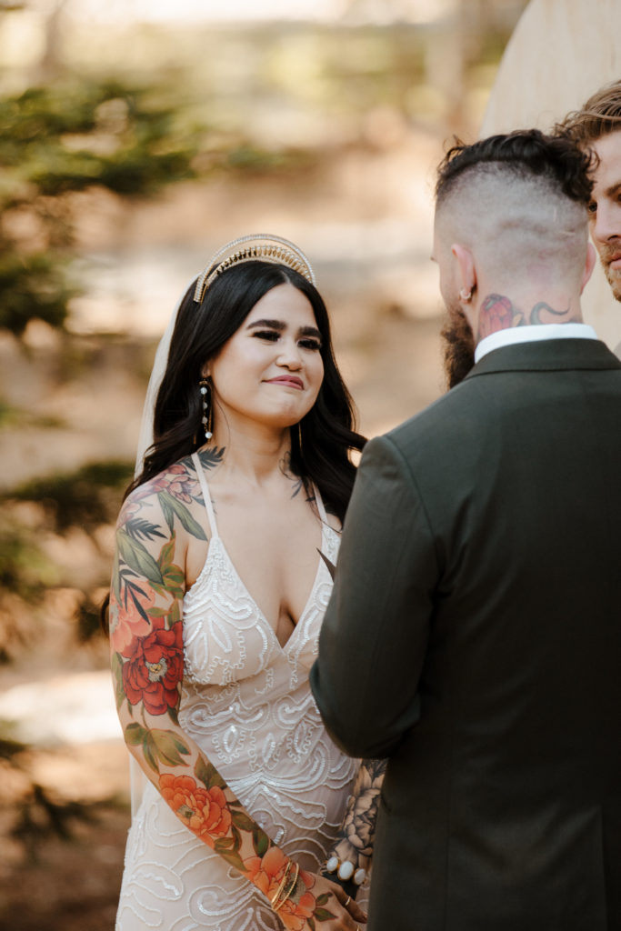 Rachel Christopherson Photography-Backyard Wedding-Unique Wedding Arch-Boho Wedding-Boho Bride-Edgy Wedding-Tattooed Bride-Tattooed Groom-Lake Tahoe Wedding-Northern California Wedding-Nor Cal Wedding-Sacramento-Lake Tahoe-Monterey-Carmel-Santa Cruz-Big Sur-Yosemite-Mendocino-Wedding and Elopement Photographer-Wedding Vows
