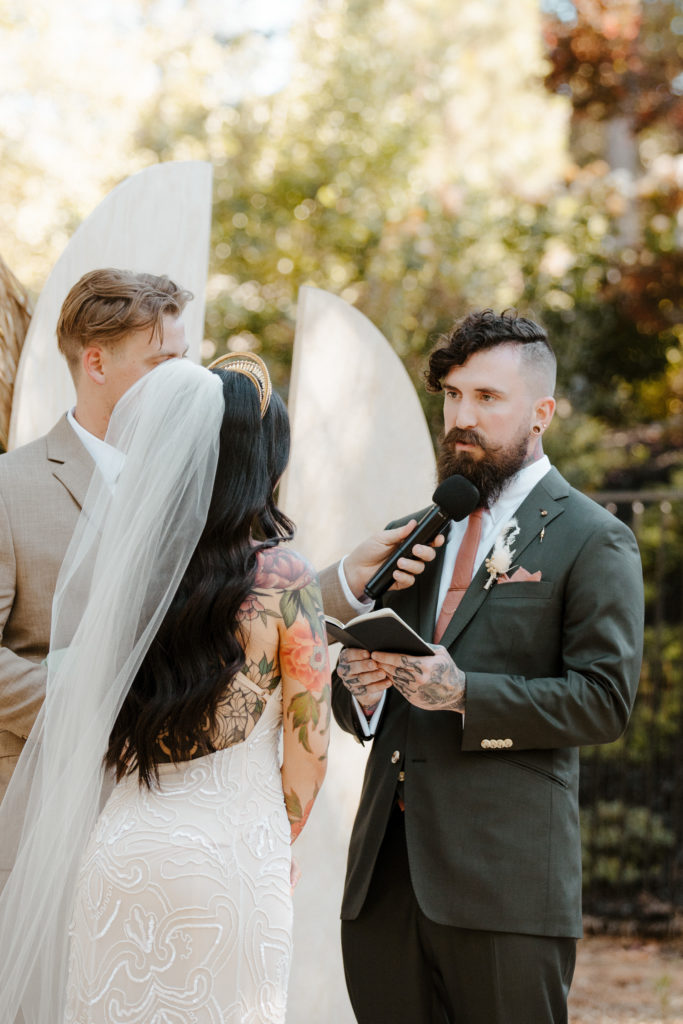 Rachel Christopherson Photography-Backyard Wedding-Unique Wedding Arch-Boho Wedding-Boho Bride-Edgy Wedding-Tattooed Bride-Tattooed Groom-Lake Tahoe Wedding-Northern California Wedding-Nor Cal Wedding-Sacramento-Lake Tahoe-Monterey-Carmel-Santa Cruz-Big Sur-Yosemite-Mendocino-Wedding and Elopement Photographer-Wedding Vows
