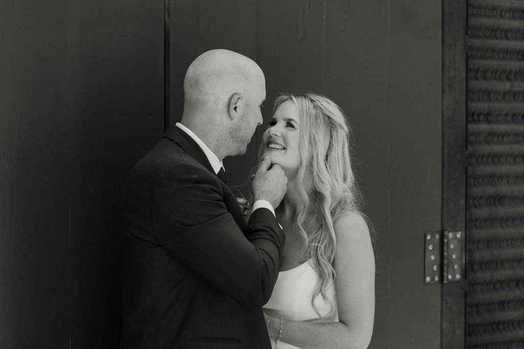 Rachel Christopherson Photography-Sacramento Garden Wedding-Rustic Wedding-Summer Wedding-Northern California-Nor Cal-Bride and Groom-Navy Suit-Black and White Wedding Photo