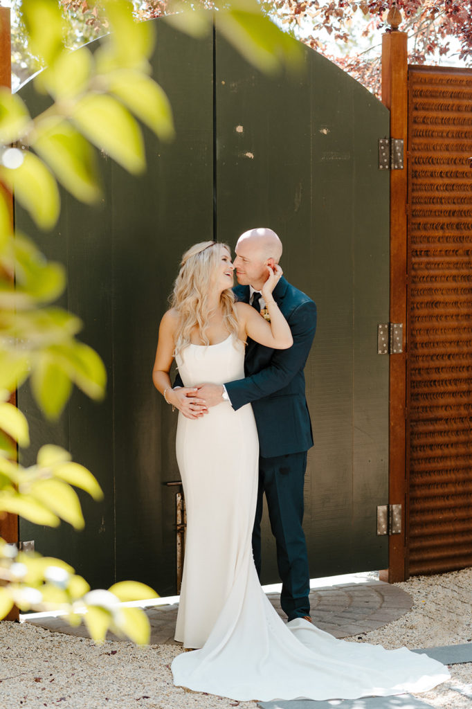 Rachel Christopherson Photography-Sacramento Garden Wedding-Rustic Wedding-Summer Wedding-Northern California-Nor Cal-Bride and Groom-Navy Suit