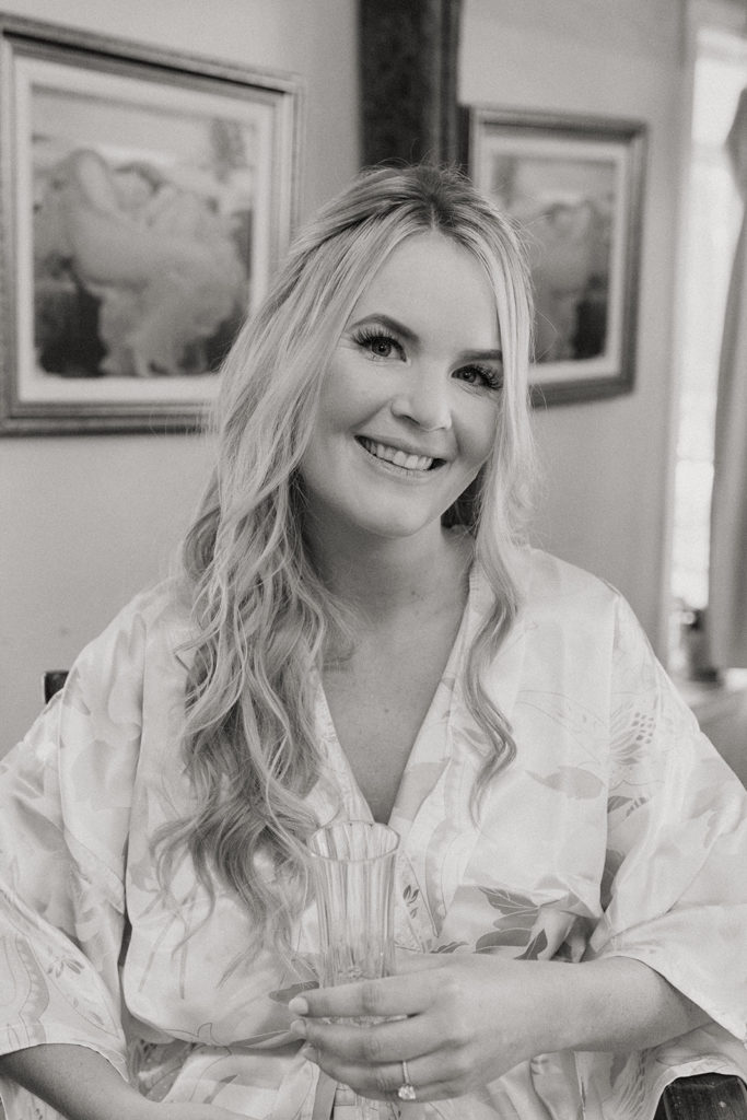 Rachel Christopherson Photography-Sacramento Garden Wedding-Rustic Wedding-Summer Wedding-Northern California-Nor Cal-Bride-Bridal Hair-Bride Getting Ready Photos-Bridal Party Getting Ready-Black and White Wedding Photos