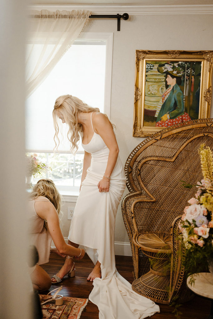 Rachel Christopherson Photography-Sacramento Garden Wedding-Rustic Wedding-Summer Wedding-Northern California-Nor Cal-Bride-Bridal Hair-Bride Getting Ready Photos-Bridal Party Getting Ready