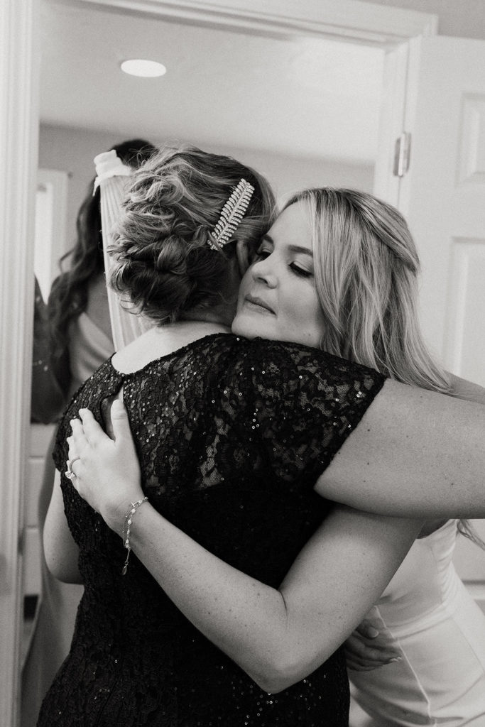 Rachel Christopherson Photography-Sacramento Garden Wedding-Rustic Wedding-Summer Wedding-Northern California-Nor Cal-Bride-Bridal Hair-Bride Getting Ready Photos-Bridal Party Getting Ready-Black and White Wedding Photos
