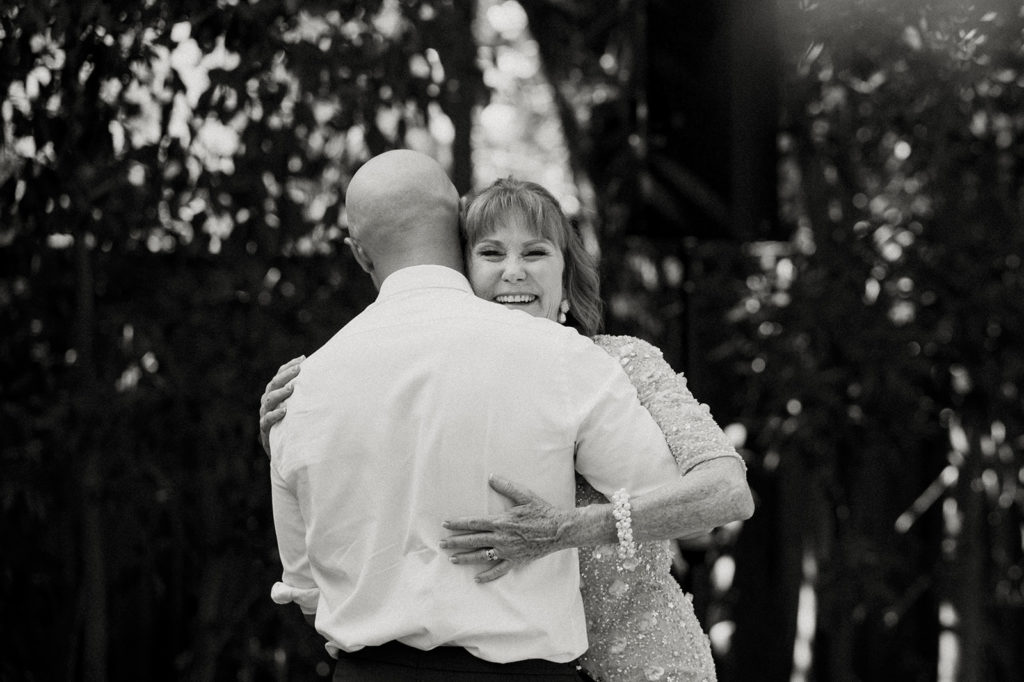 Rachel Christopherson Photography-Sacramento Garden Wedding-Rustic Wedding-Summer Wedding-Northern California-Nor Cal-Wedding Reception-Wedding-Party Table-Wedding Dance Floor-Wedding Reception Dance Floor-Mother and Groom Dance-Black and White Wedding Photos