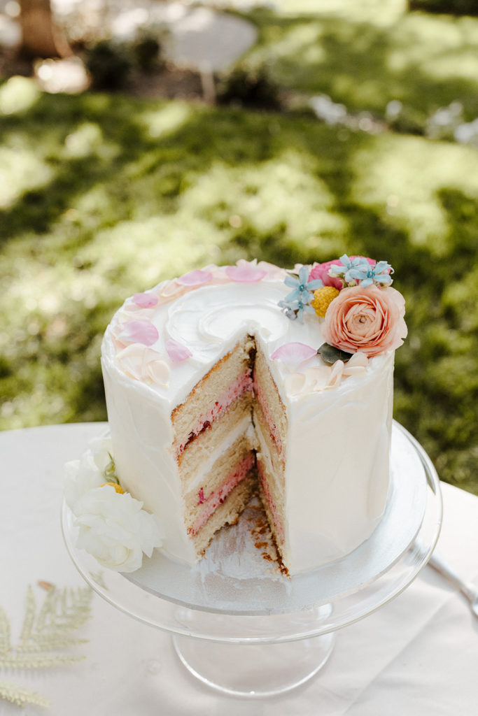 Rachel Christopherson Photography-Sacramento Garden Wedding-Rustic Wedding-Summer Wedding-Northern California-Nor Cal-Wedding Reception-Wedding Cake-Wedding Cake Cutting