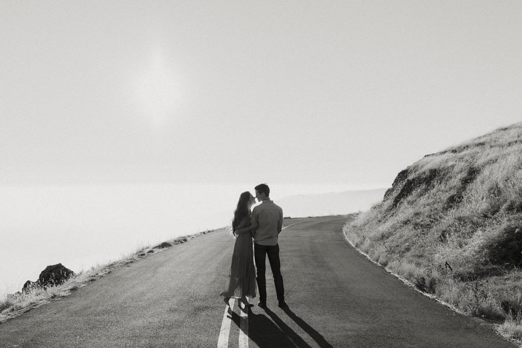 Rachel Christopherson Photography-Engagement Photographer-Mt. Tam engagement photos-muir woods engagement photos-bay area engagement photos-San francisco engagement-nor cal engagement-what to wear for engagement-Golden Hour-Sun Flares-Black and White Engagement Photos
