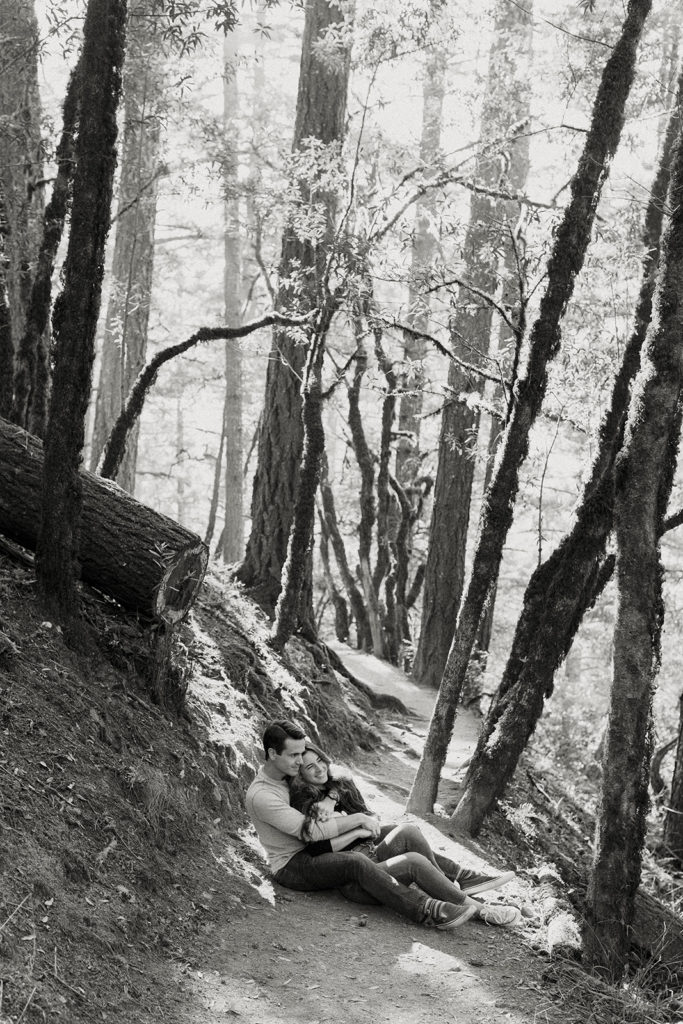 Rachel Christopherson Photography-Engagement Photographer-Mt. Tam engagement photos-muir woods engagement photos-bay area engagement photos-San francisco engagement-nor cal engagement-what to wear for engagement-Golden Hour-Sun Flares-Black and White Engagement Photos