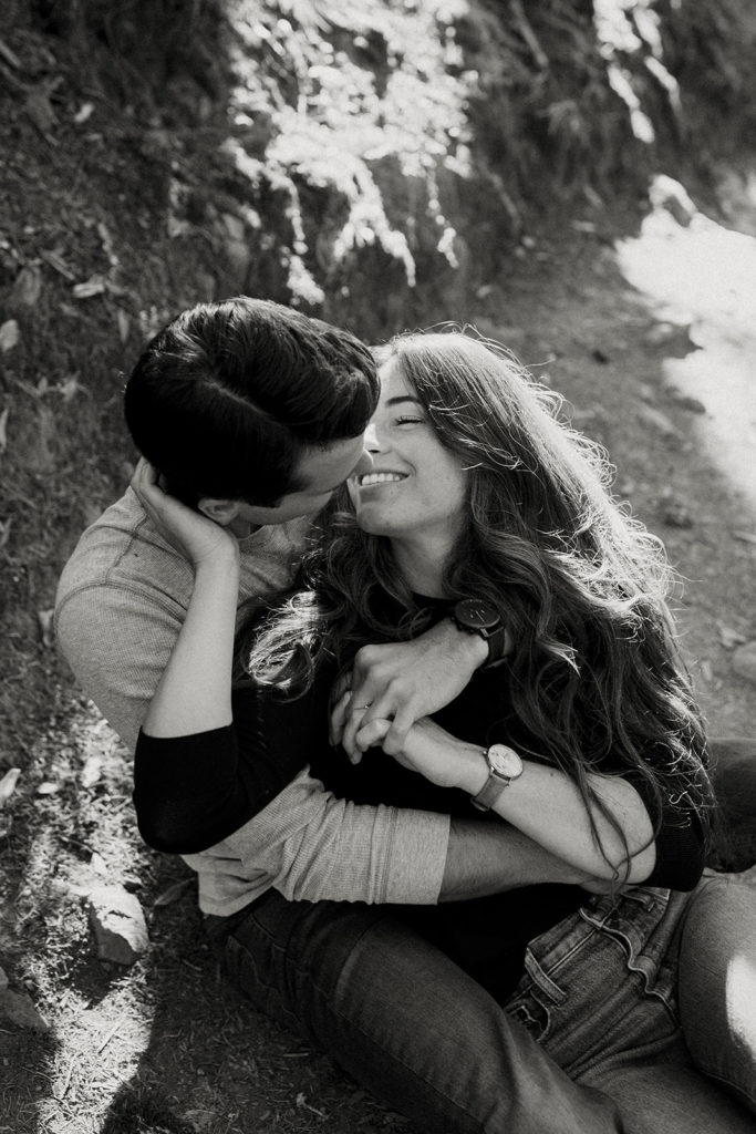 Rachel Christopherson Photography-Engagement Photographer-Mt. Tam engagement photos-muir woods engagement photos-bay area engagement photos-San francisco engagement-nor cal engagement-what to wear for engagement-Golden Hour-Sun Flares-Black and White Engagement Photos