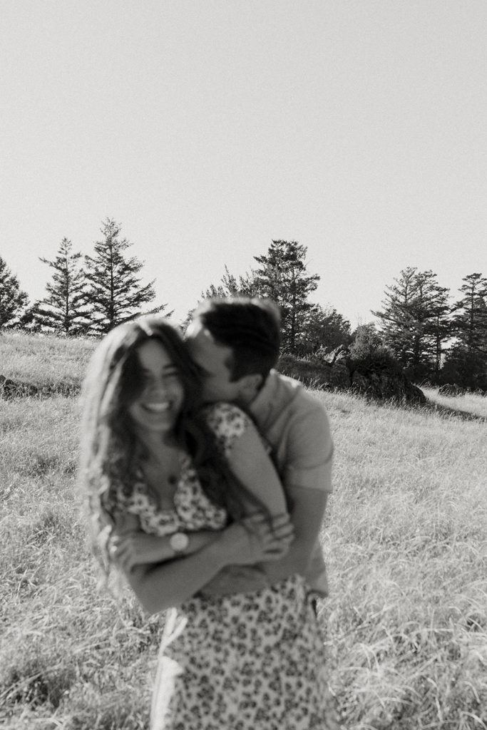 Rachel Christopherson Photography-Engagement Photographer-Mt. Tam engagement photos-muir woods engagement photos-bay area engagement photos-San francisco engagement-nor cal engagement-what to wear for engagement-Golden Hour-Sun Flares-Black and White Engagement Photos