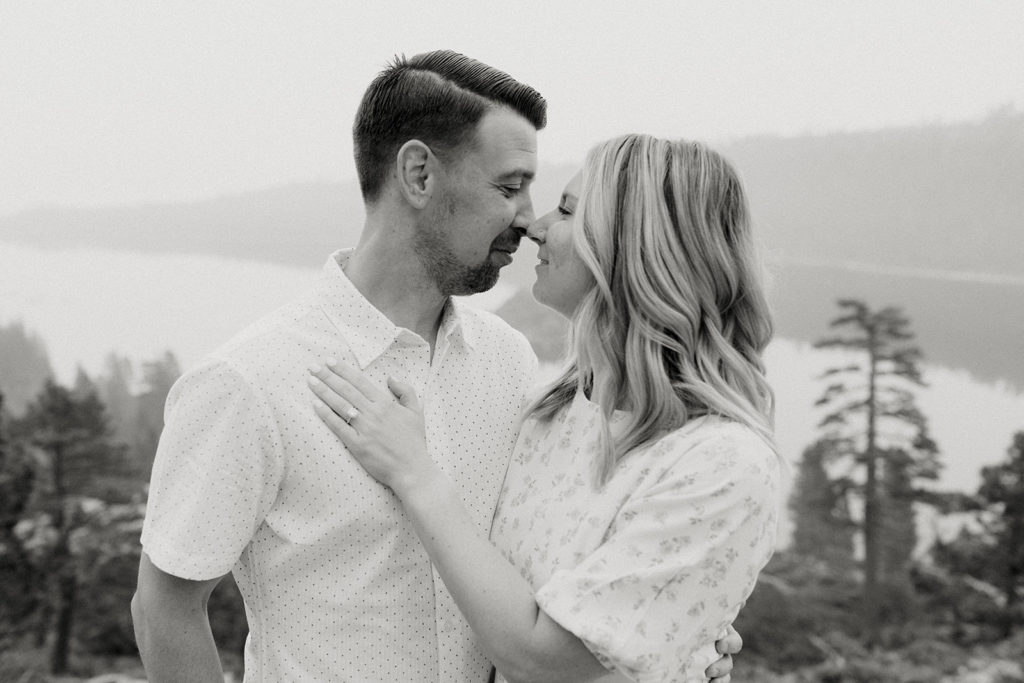Rachel Christopherson Photography-Lake Tahoe Engagement Photos-Emerald Bay Engagement Photos, Nor Cal Engagement Photos-Northern California-Best Places to take your Engagement Photos-Sunrise Engagement Photos-Black and White Engagement Photos