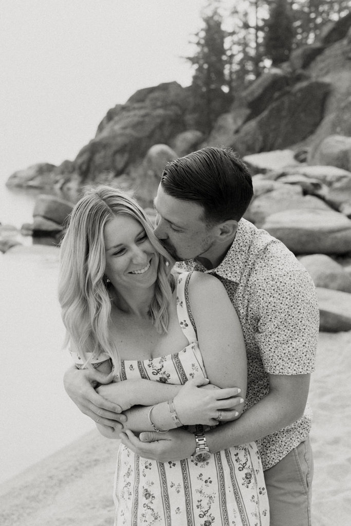 Rachel Christopherson Photography-Lake Tahoe Engagement Photos-Emerald Bay Engagement Photos, Nor Cal Engagement Photos-Northern California-Best Places to take your Engagement Photos-Sunrise Engagement Photos-Black and White Engagement Photos