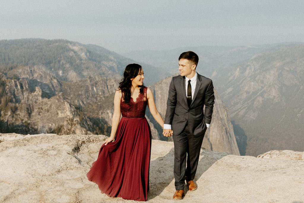 Rachel Christopherson Photography-Yosemite Engagement Photos-Yosemite-Taft Point Engagement Photos-Taft Point-Glacier Point Engagement Photos-Northern California-NorCal-Northern California Engagement Photographer-Adventurous Couple-Engaged Couple-Sunrise Engagement Photos-What to Wear for Engagement Photos