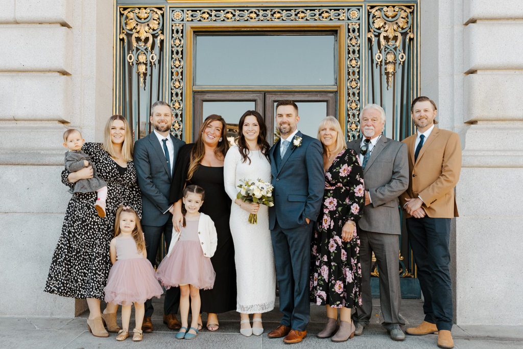 Rachel Christopherson Photographer-SF, San Francisco city hall elopement, san francisco wedding, family wedding photos