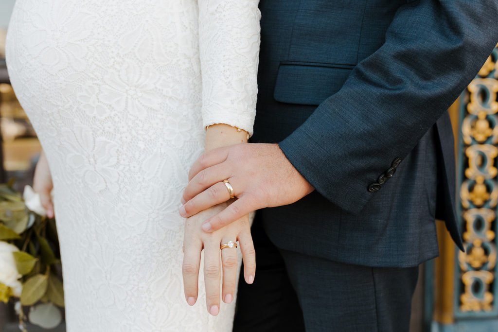 Rachel Christopherson Photographer-SF, San Francisco city hall elopement, san francisco wedding, up close wedding band photos, wedding ring photos