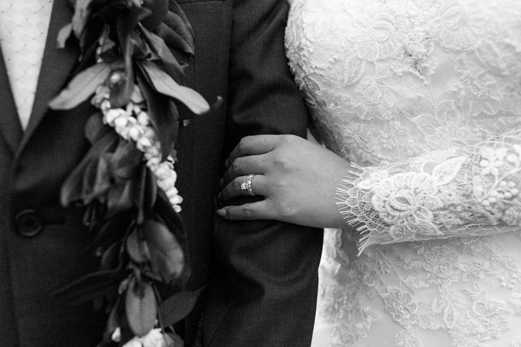 Rachel Christopherson Photography - North Shore Oahu wedding at Sunset Ranch, bride and groom photos, black and white wedding photos