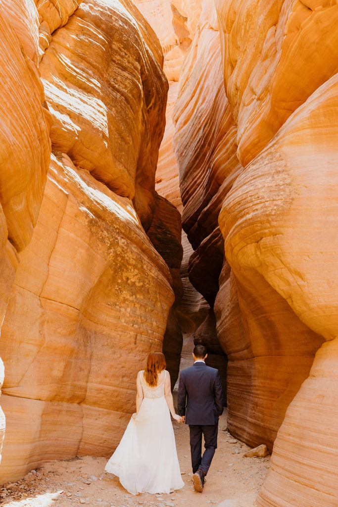 Rachel Christopherson Photography - Zion Utah elopement, National Park elopement, adventurous bride and groom, bride and groom photos 