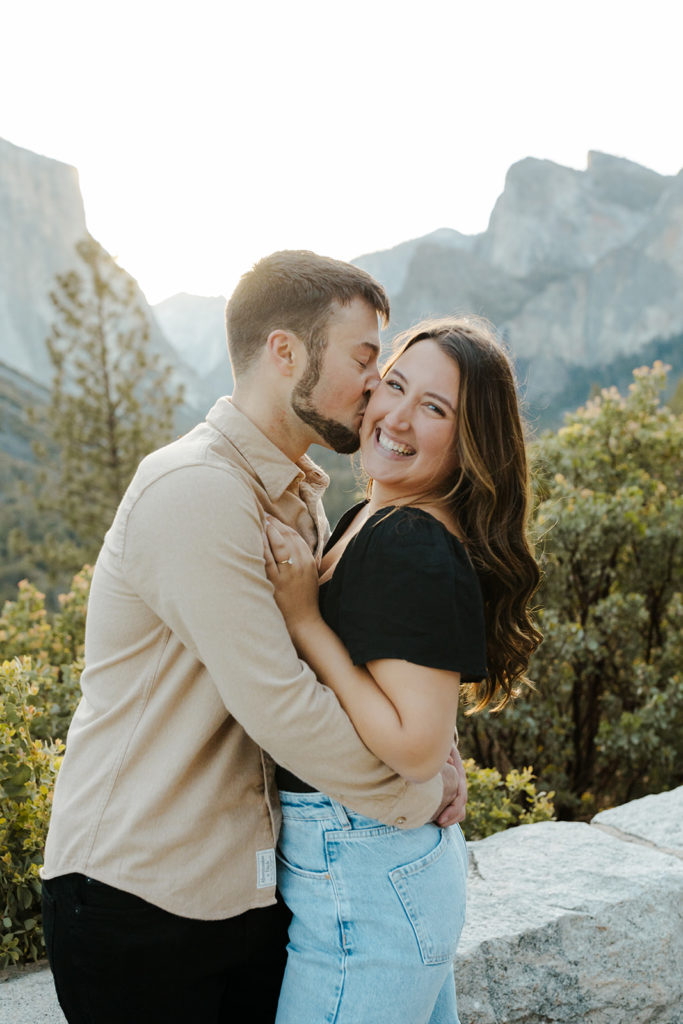 Rachel Christopherson Yosemite Engagement Photographer - Yosemite Falls engagement photos, surprise proposal photos, engaged couples
