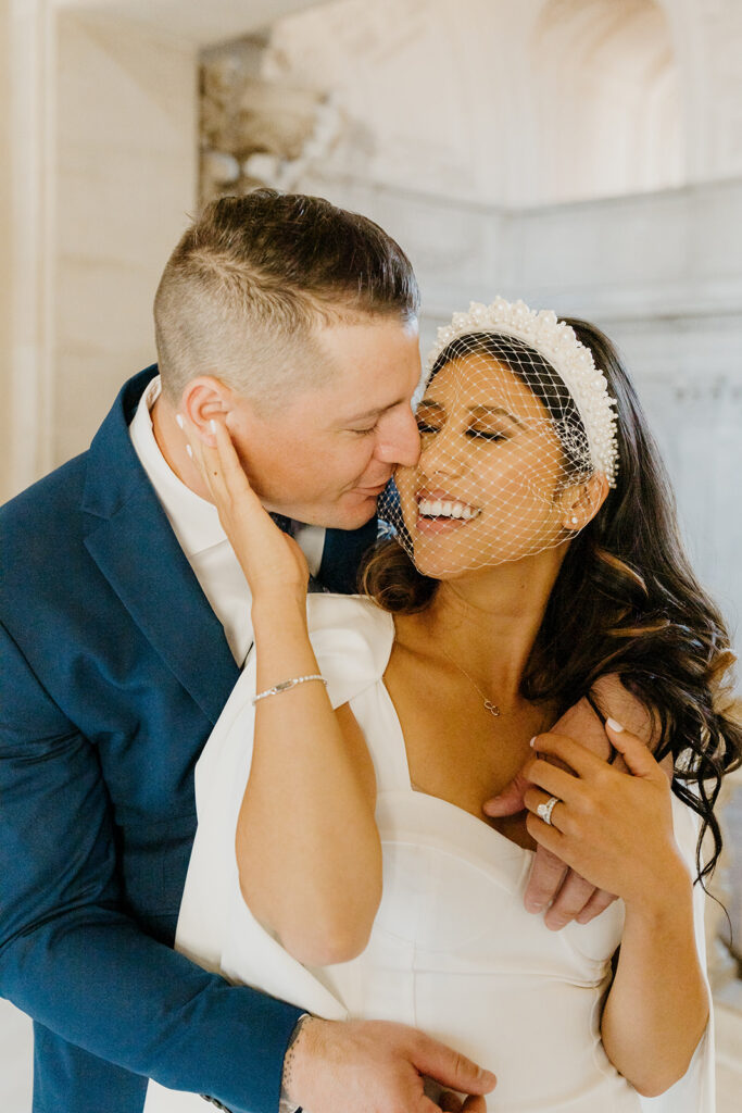Rachel C Photography - bride and groom smiling, intimate bay area elopement