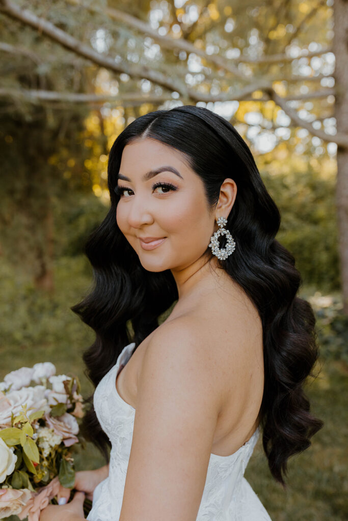 Rachel C Photography - glam wedding makeup look, high-end bridal style