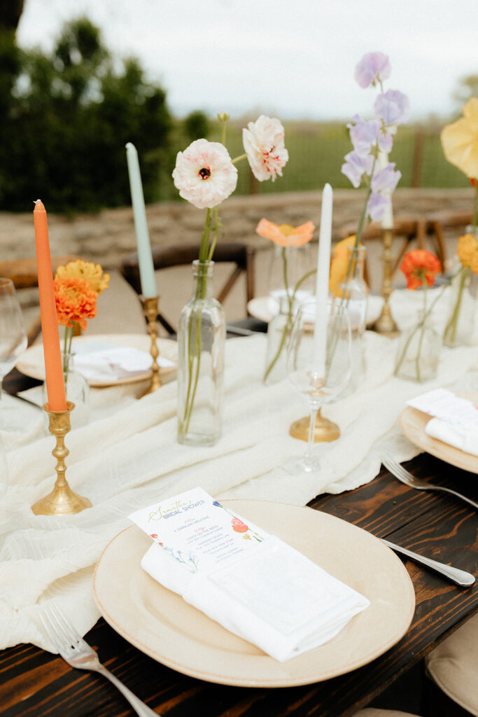 Spring bridal shower decor
