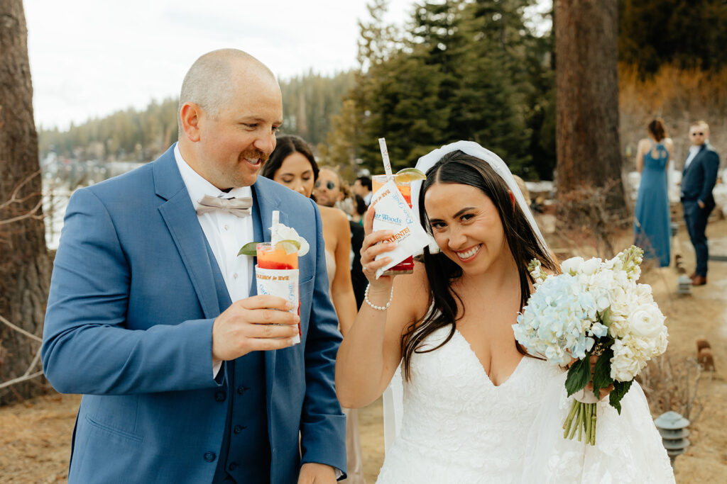 Bride and groom portraits from classic Lake Tahoe wedding captured by Lake Tahoe wedding photographer - Rachel C. Photography