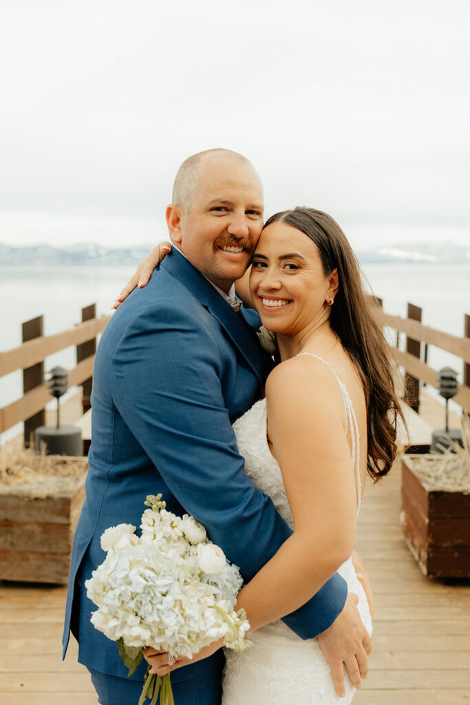 Bride and groom portraits from classic Lake Tahoe wedding captured by Lake Tahoe wedding photographer - Rachel C. Photography