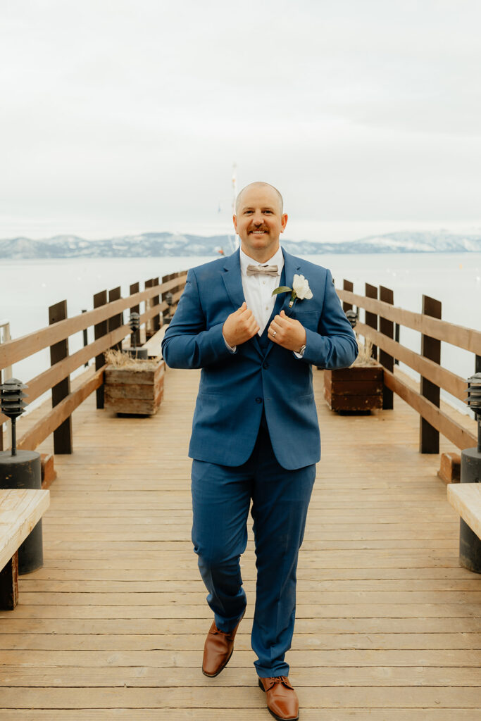Bride and groom portraits from classic Lake Tahoe wedding captured by Lake Tahoe wedding photographer - Rachel C. Photography