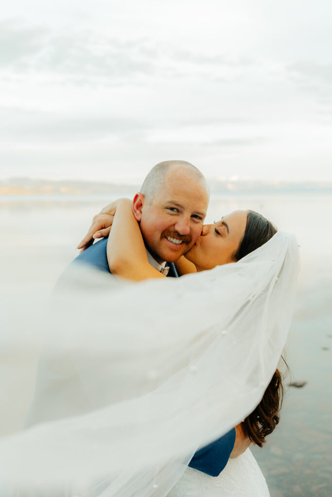 Bride and groom portraits from classic Lake Tahoe wedding captured by Lake Tahoe wedding photographer - Rachel C. Photography