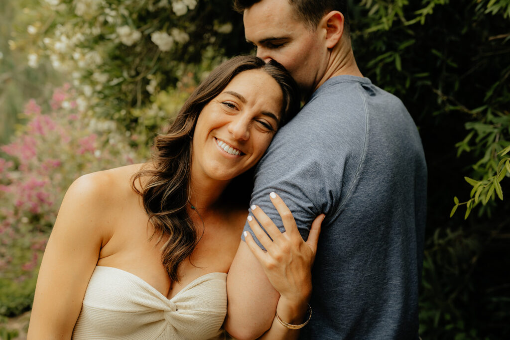 Couple posing for photos