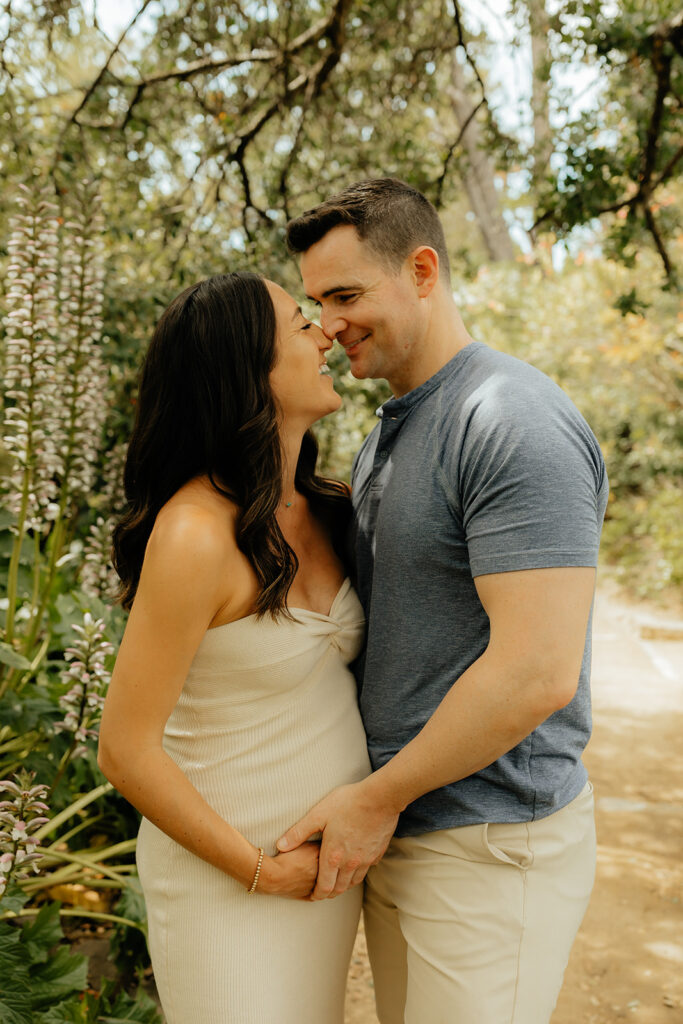 Maternity photos at Land Park Rock Garden captured by Sacramento Photographer - Rachel C. Photography