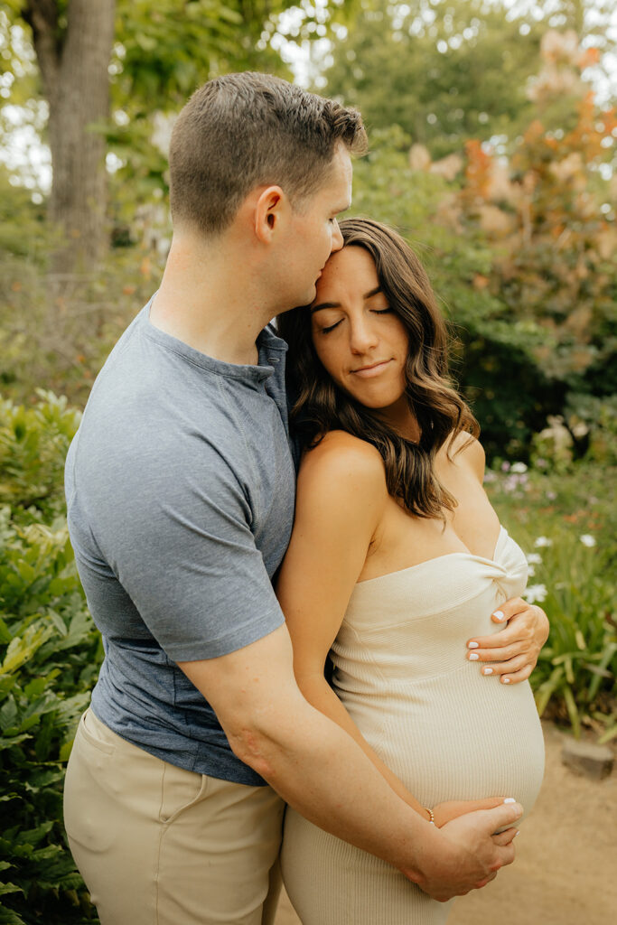 Maternity photos at Land Park Rock Garden captured by Sacramento Photographer - Rachel C. Photography