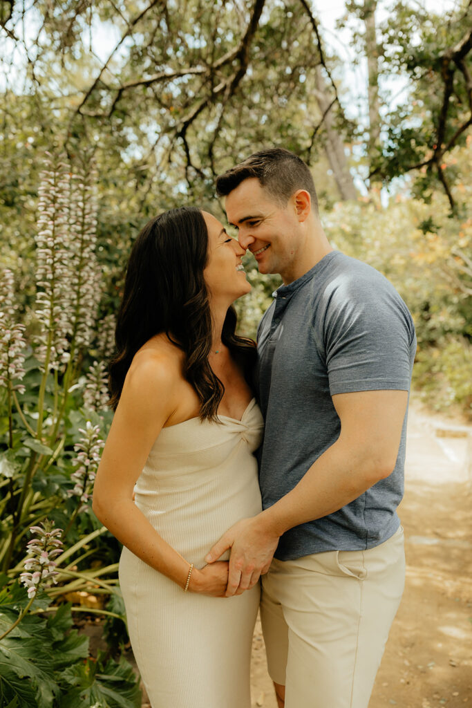 Maternity photos at Land Park Rock Garden captured by Sacramento Photographer - Rachel C. Photography