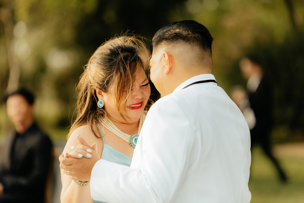 Groom dancing with his mother