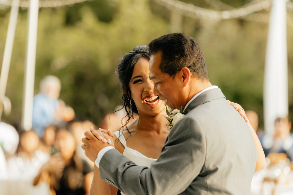 Bride dancing with her father