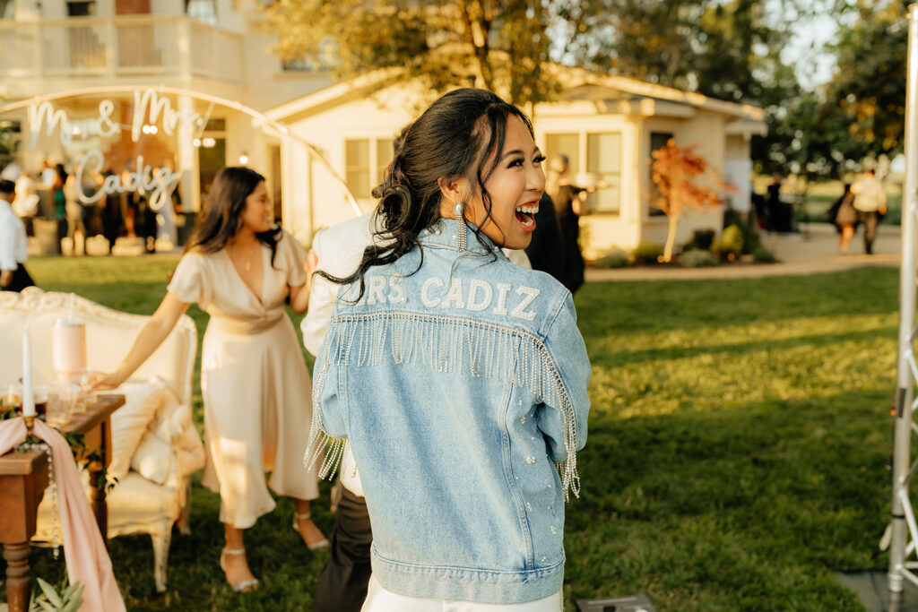 Brides custom denim jacket