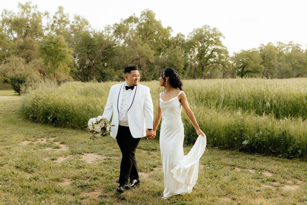 Bride and groom portraits from Sacramento wedding at Le Reve Estate