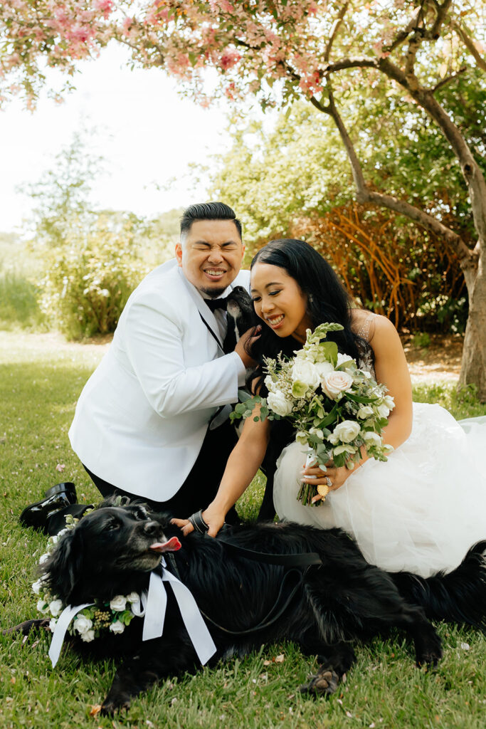 Bride and groom portraits from Sacramento wedding at Le Reve Estate