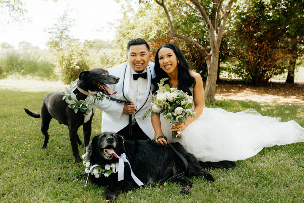 Bride and groom portraits from Sacramento wedding at Le Reve Estate
