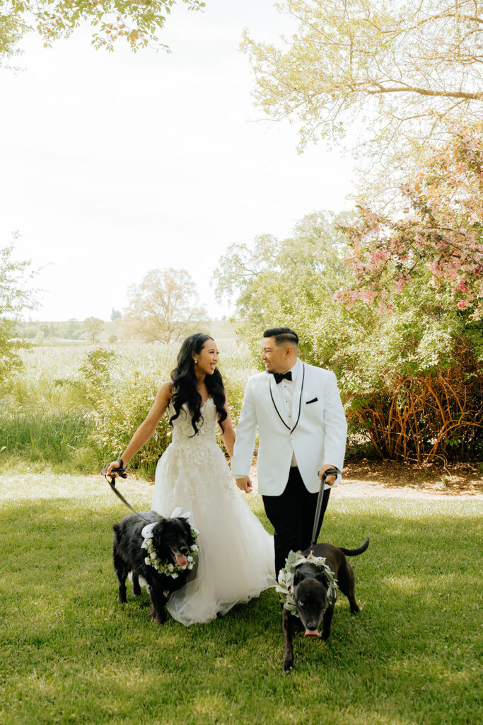 Bride and groom portraits from Sacramento wedding at Le Reve Estate