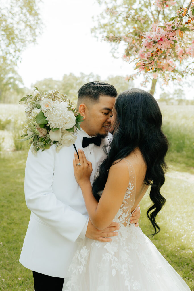 Bride and groom portraits from Sacramento wedding at Le Reve Estate