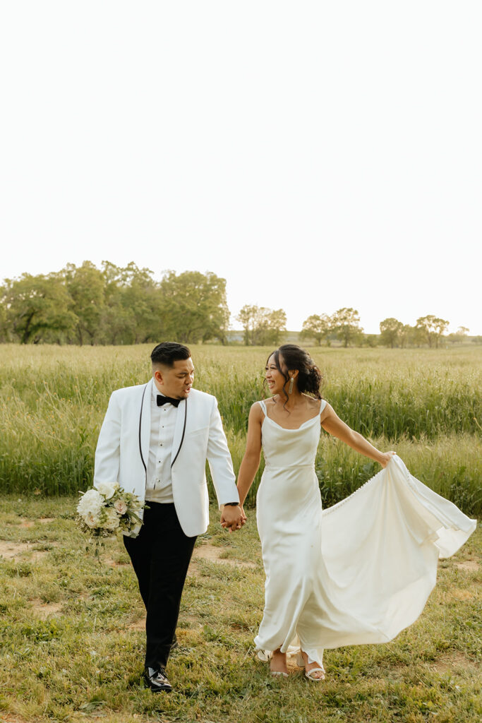Bride and groom portraits from Sacramento wedding at Le Reve Estate