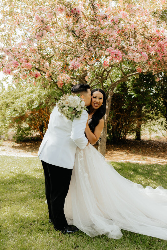 Bride and groom portraits from Sacramento wedding at Le Reve Estate