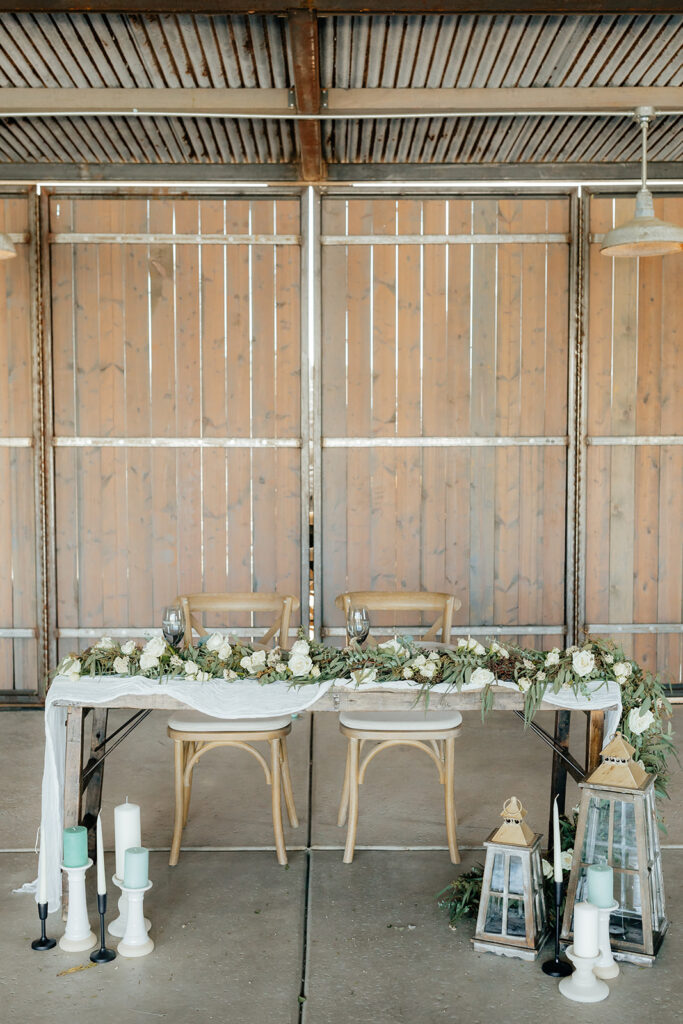 Outdoor wedding reception in California