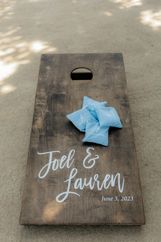 Outdoor wedding reception in California