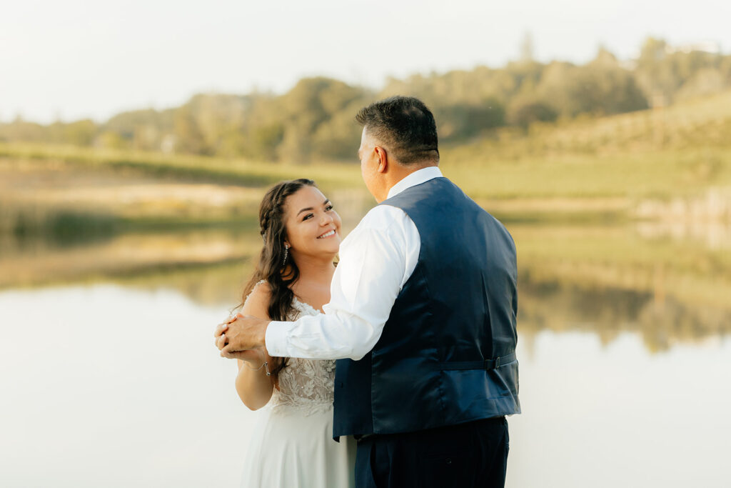 Bride dancing with her father